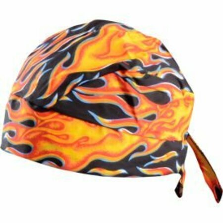 OCCUNOMIX Deluxe Tie Hat With Elastic Rear Band Flame, 12 Pack,  TN6-FLA